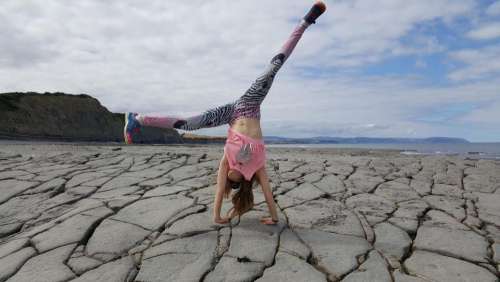 handstand hand stand gymnastics fitness beach