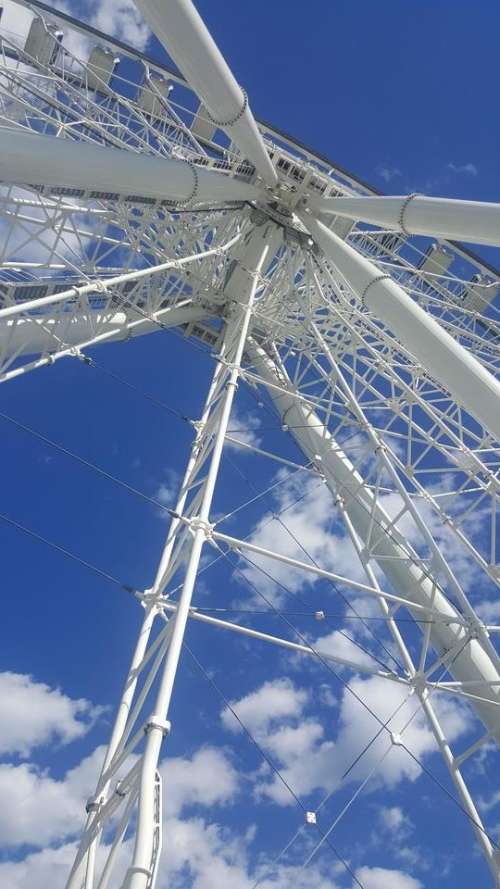 Ferris Wheel Cloud Sky Weather Up