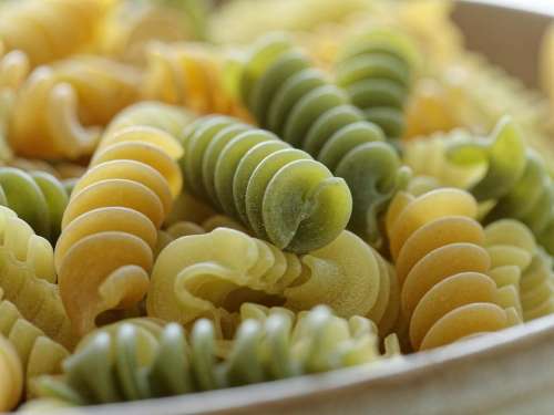 food pasta pastas of color green pastas orange pastas