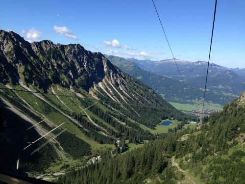 alpine valley mountains scenery