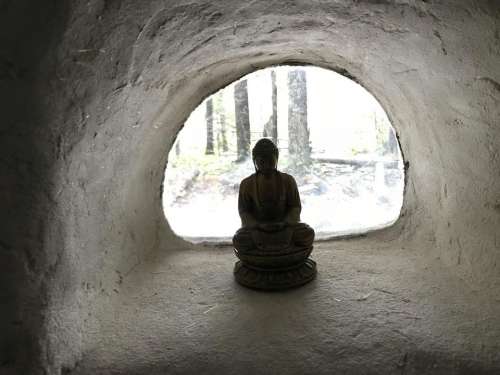 buddha meditation mindfulness window retreat