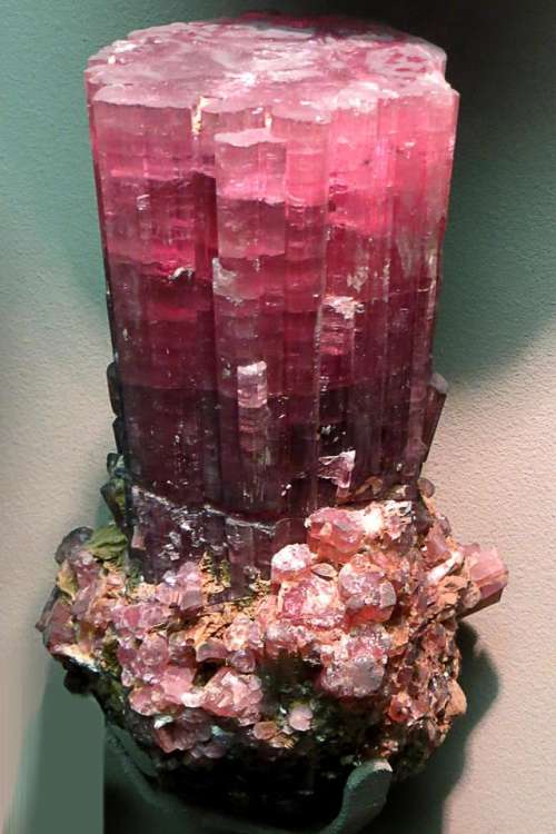 red pink crystal mineral rock