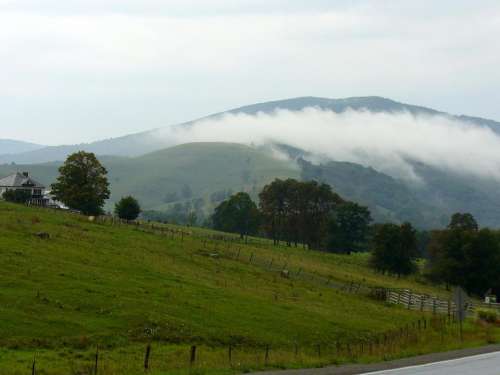 landscape West Virginia hill mountains farm