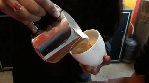 Milk capachino coffee
