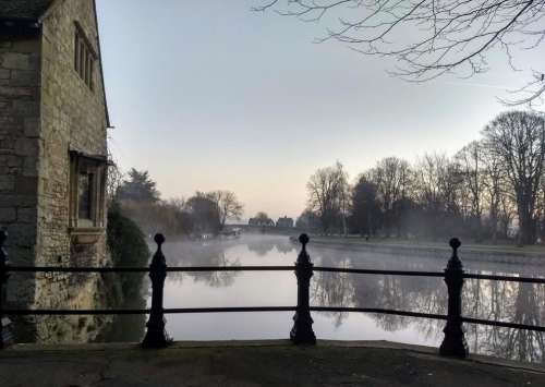 Abingdon river Thames dawn morning misty