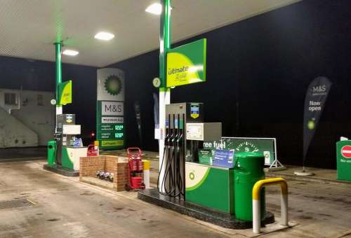 petrol pumps gas pumps bp garage petrol station