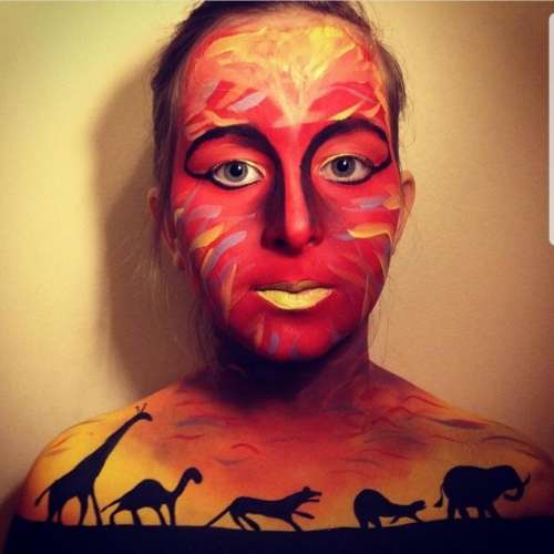 body paint  Africa  animals  jungle