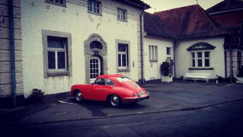 car oldtimer retro building Bad Nauheim