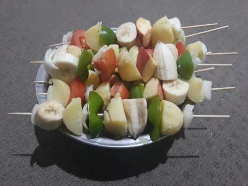 shish kebob food skewers skewered fruit