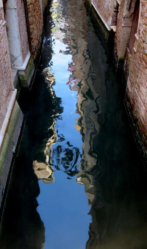 Venice canal water reflection blue
