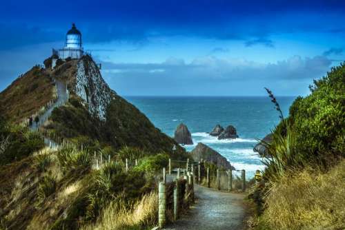 Scenery scenic beach ocean path