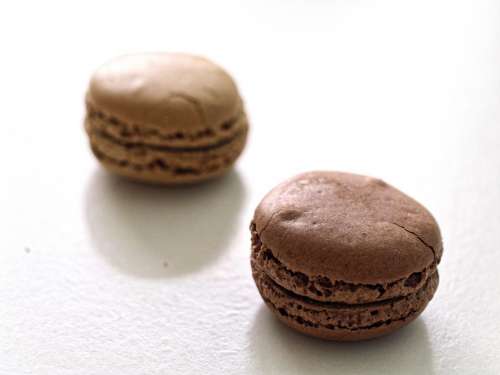 food cake macaroon in the chocolate macaroon in the coffee French pastry