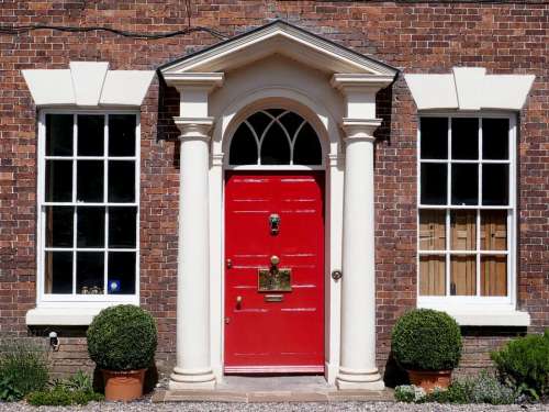 red door hotel classical architecture