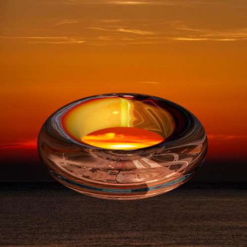 ring sun sunset space time