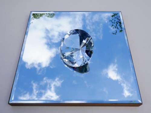 diamond crystal glass mirror sky