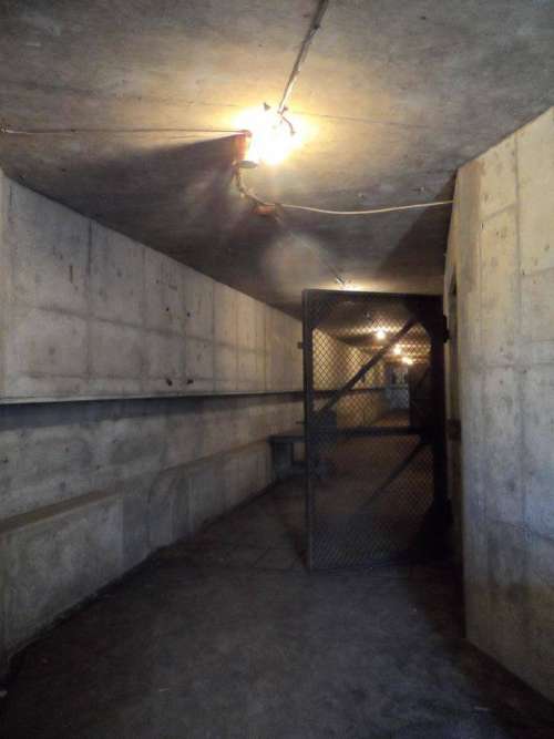 cement hall hallway bunker gate