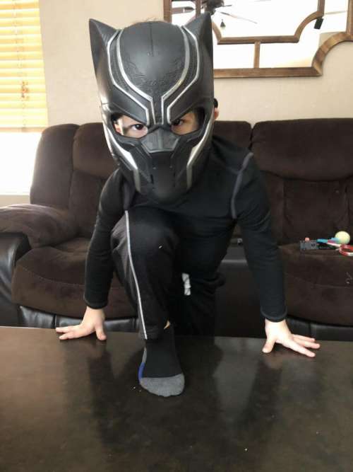 black panther costume boy child