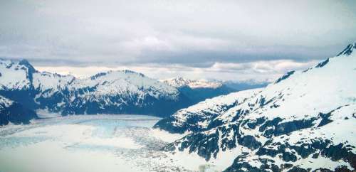 Alaska Mendenhall Glacier Landscape Snow Mountains