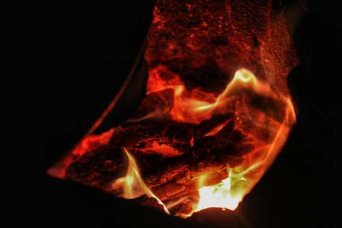 Ali Blind Wood Stove Hot Flame