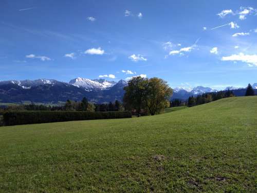 Allgäu Landscape Sky Mountains Bavaria