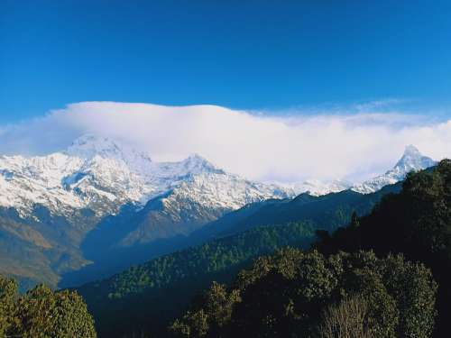 Annapurna Machhapuchhre Mountain Landscape Nepal