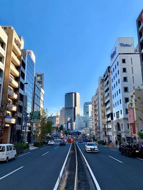Architecture Buildings City Dusk Japan Road