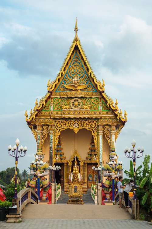 Asia Thailand Samui Temple Building Patterns