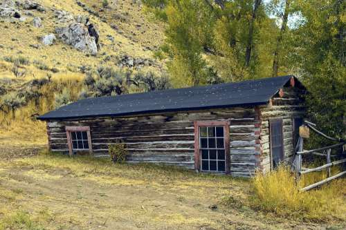 Bannack Log House Old Bannack Townsite