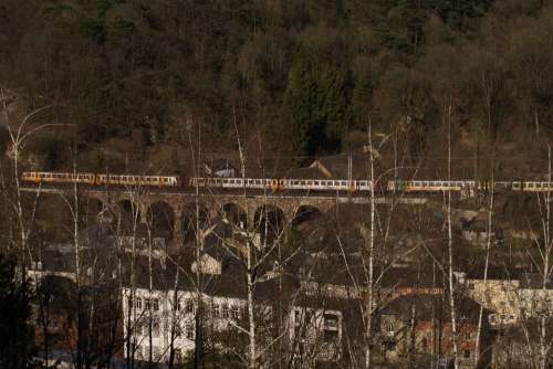 Bridge Architecture Train City Luxembourg River