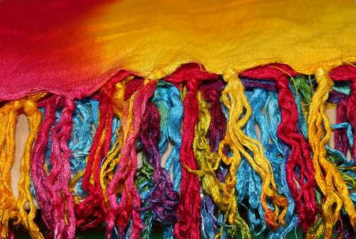 Brush Shawl Colorful Clothing Textile Colors