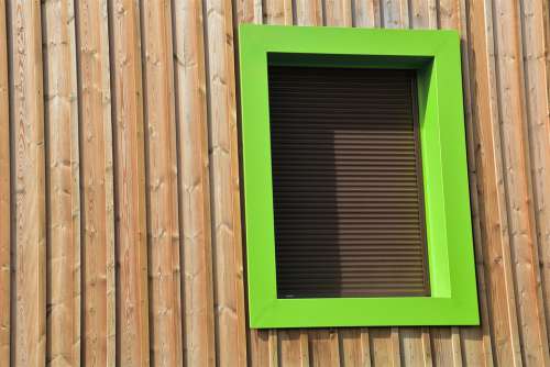 Building Window Structure Wood Green Facade