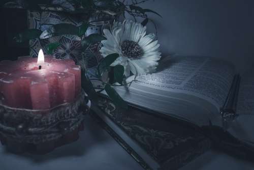 Candle Dark Books Gothic Romantic Flame Mystery