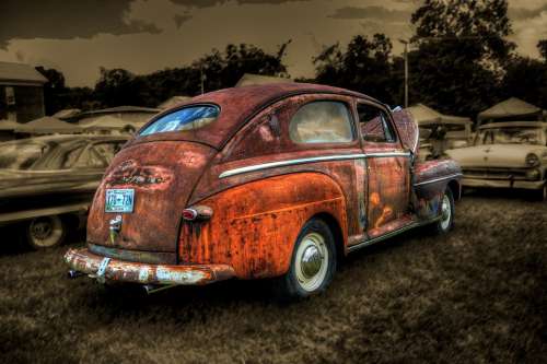 Car Antique Collectible Vintage Rust Retro Old