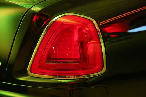 Car Headlight Tail Light Rear View Cut Out