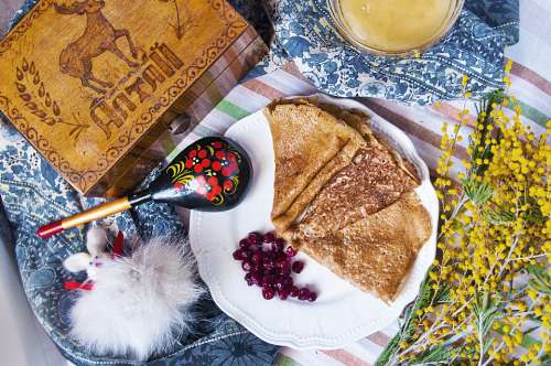 Carnival Mimosa Russia Pancakes Cranberries