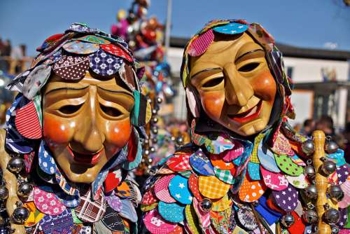 Carnival Parade Fasnet Swabian Alemannic Wooden Mask