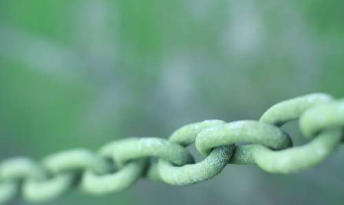 Chains Link Green Connection Metal Connected