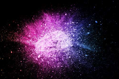 Color Powder Splash Explosion Background Dust