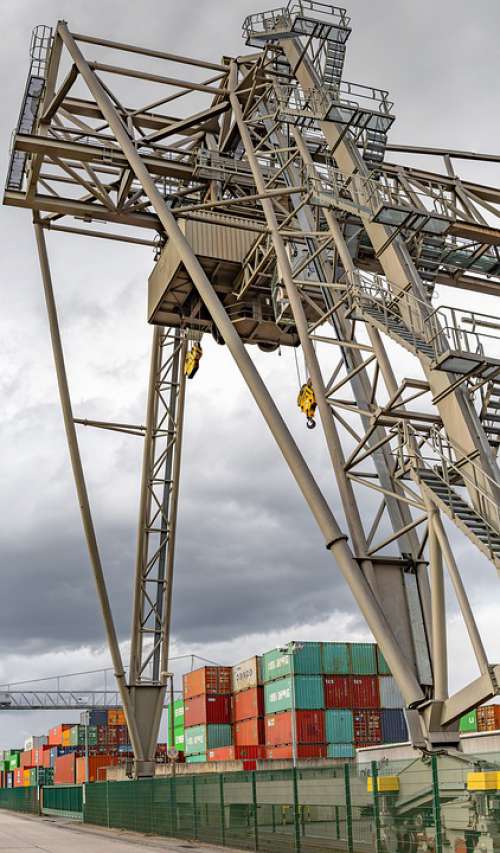 Container Port Crane Industry Trade Harbour Cranes