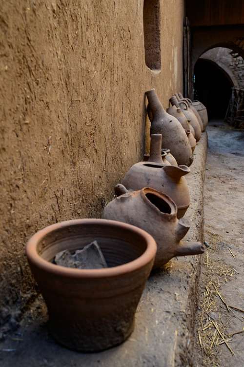 Craft Tradition Jars Wood Morocco Kasbah Tourism