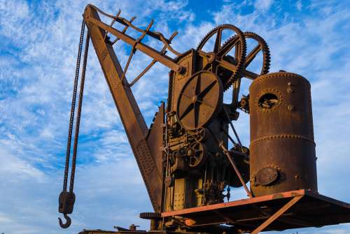 Crane Steam Rusty Industrial Colonial Saint Louis