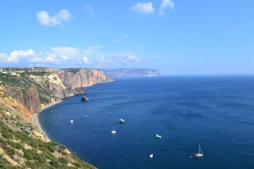 Crimea Sevastopol Fiolent Nature Sea Landscape