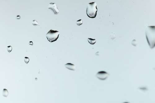 Drop Of Water Disc Storm Rain Blue Grey Drip