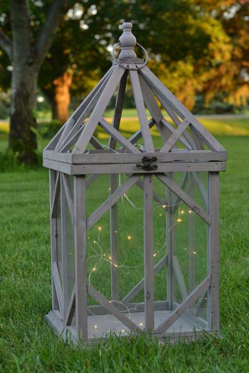 Fairy Lights Lantern Summer Grass