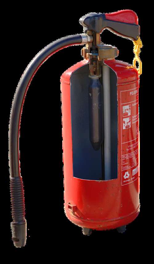 Fire Extinguisher Fire Sliced Equipment Isolated