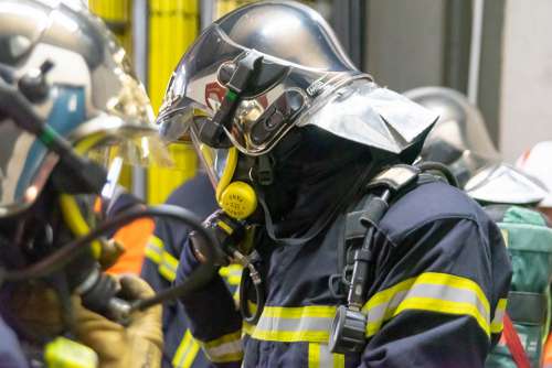 Fireman Fire Exercise Firefighter Helmet Equipment