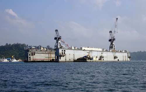 Floating Dock Repair Vessel Ship Workshop Shipyard