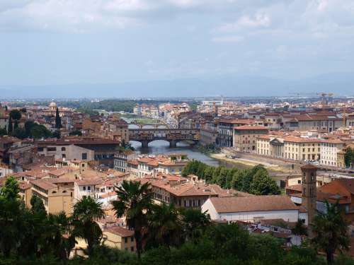 Florence View Italy City Tourism Tuscany Firenze