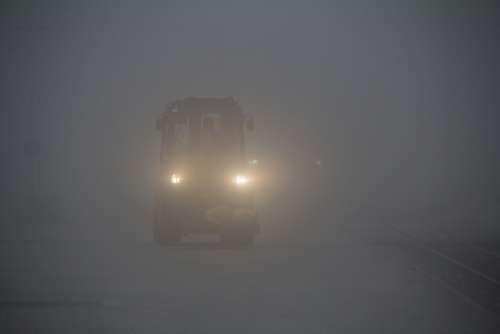 Fog Morning Haze Morgenstimmung Vehicle