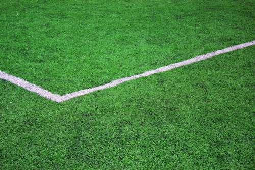 Football Field Grass Marking Green Soccer Society